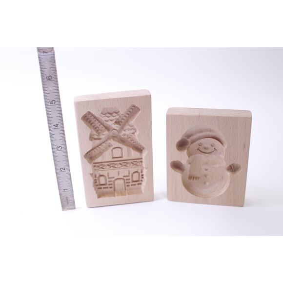 Windmill and Snowman, Cookie Molds, Set of 2, Christmas, ~ 241111-DIM M-07-07 - Picture 2 of 2